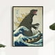 thumbnail image 2 of 1pc Canvas Painting Print The Great Monster Off Kanagawa Art Print Poster Sea Wave Pattern Poster Wall Art Home Decor Room Decor Canvas Poster No Frame, 2 of 4