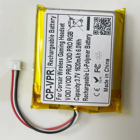 Fit for Corsair Void Pro RGB 7.1 Wireless Gaming Headsets Rechargeable Lithium Polymer Li-Po Battery 1620mAh CP-VPR