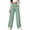 Green, variant on Wenini Women's High Waist Colorful Plaid Print Casual Pants Fashion Wide Leg Trousers