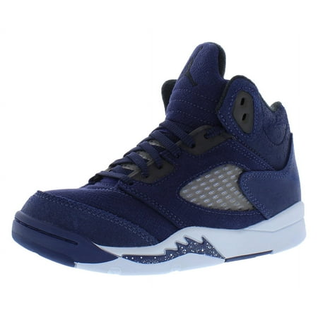Little Kid's Jordan 5 Retro SE "Georgetown" Mdnght Navy/Blk (FN5453 400) - 3