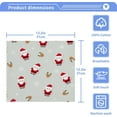 thumbnail image 5 of SKYSONIC Christmas Santa Claus Washcloths Set of 4, Highly Absorbent Soft Cotton Fingertip Towels for Bathroom, Kitchen, Gym, Spa, Home Decor, 12 x 12 Inch, 5 of 7
