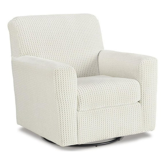Signature Design by Ashley Herstow Ivory Swivel Glider Accent Chair