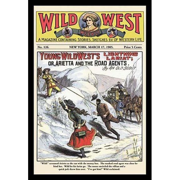 Wild West Weekly: Young Wild West's Lightning Lariat- Fine Art Canvas Print (20" x 30")