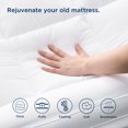 thumbnail image 3 of MERITLIFE Extra Thick Cooling Queen Mattress Topper, Plush Pillow Top with Baffle Box Design, Hand Made 400TC Organic Cotton Pad Cover, Plush & Support Snow Down Alternative, Hotel Quality, 3 of 10