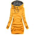 thumbnail image 4 of POINTERTECK Femmes Automne Manches Longues Capuche Sweat-Shirt Cordon Mi-Longue Sweat à Capuche, 4 of 7
