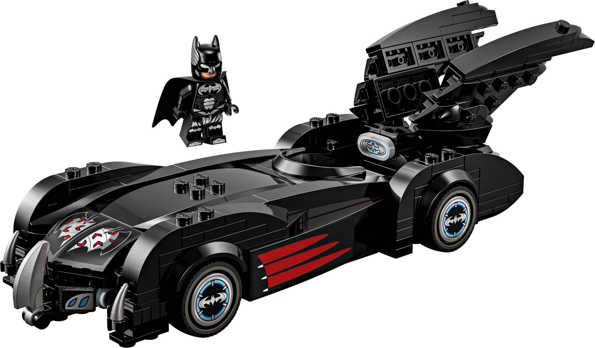 LEGO DC Batman & Robin Batmobile – 272-Piece Super Hero Car Building Set with Batman Minifigure & 20th Anniversary Coin, Collectible Movie Replica Gift for Kids – 76333