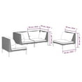 thumbnail image 4 of vidaXL 4 Piece Garden Lounge Set with Cushions Poly Rattan Dark Grey, 4 of 4
