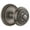 Antique Pewter, variant on Grandeur Solwin_Psg_234 Soleil Solid Brass Passage Door Knob Set - Brass