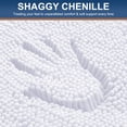 thumbnail image 3 of Smiry Luxury Chenille Bathroom Rugs, Extra Soft and Absorbent Bath Mat, White, 16"x24", 3 of 9