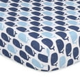 The Peanutshell Fitted Crib Sheet Set for Baby Boys or Baby Girls, Blue