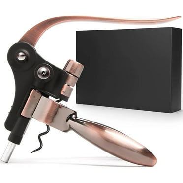 Wine Corkscrew Corkscrew Set – Luxiluxy [2023 Upgraded, Won’t Break!] Includes Foil Cutter, Bottle Stopper, Bottle Opener and Extra Screw – Corkscrew Kit,5-piece set