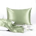 thumbnail image 6 of Unique Bargains 3 Pack 25 Momme Smooth Silk Pillowcase, King, Green, 6 of 8