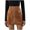 Brown, variant on EDFBUYKRS Female Skirts Fall Skirts Plus Size Short Women Zipper High Waist Corduroy Fashion Girls Pleated Mini Skirt