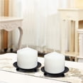 thumbnail image 3 of Portavelas decorativo de placa de hierro, juego de 4, portavelas de pilar, portavelas de pedestal para velas LED y de cera, mesa, chimenea, conos de incienso, spa, bodas, fiestas Zhivalor  HMHZ283-1, 3 of 7