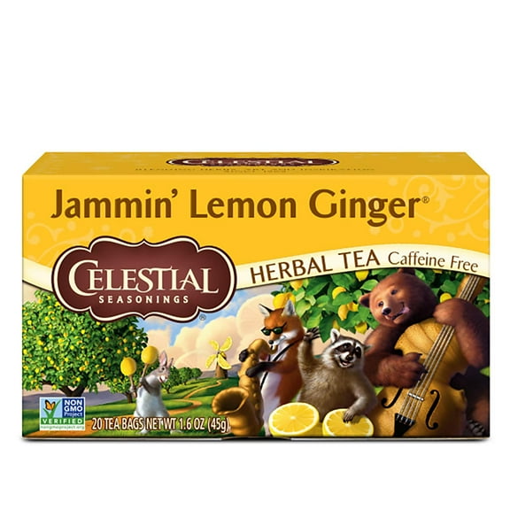 Celestial Seasonings Herbal Tea, Jammin Lemon Ginger, 20Count Box