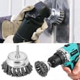 thumbnail image 3 of Ensemble d'Outils de Suppression de Rouille avec Brosse en Fil d'Acier Rotative 3x et Roue de Fixation pour Perceuse, 3 of 5