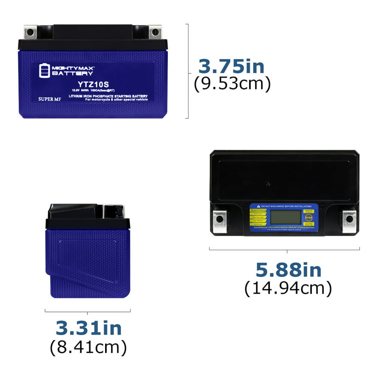 Ytz10s Lithium Replacement Battery Compatible with Suzuki Gsx-r1000r, Z, AL8 17-18, Men's, Size: 5XL
