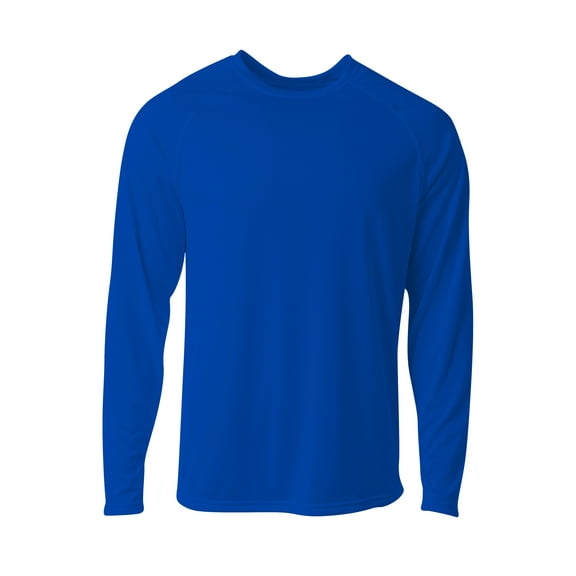 A4 N3396 Mens SureColor Long Sleeve Cationic Tee - Royal - XL