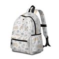 thumbnail image 2 of Multicolor Cat and Heart White Backpack for School, Cute School Bag with Adjustable Shoulder Straps and Padded Back, 13.4"x11"x4.7", 2 of 5