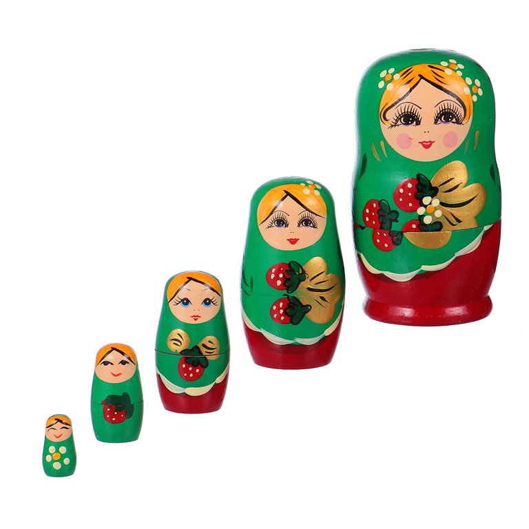 Hemoton 1 Set 5pcs Russian Nesting Dolls Chic Matryoshka Wood