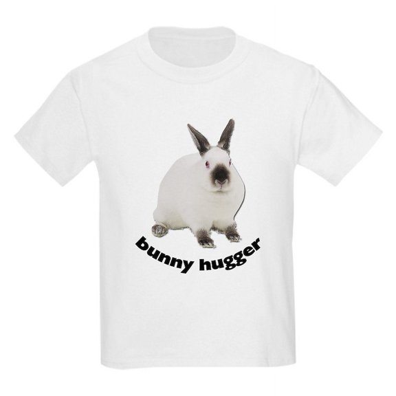 CafePress - Bunny Hugger Kids Light T Shirt - Light Classic Kids Graphic, Short Sleeve T-Shirt, Sizes XS-XL