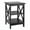 Black, variant on SONGMY 24" End Table, White with Storage Shelf Sofa Side Table, X-Design Legs Living Room Accent Table, 1 PC