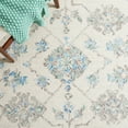 thumbnail image 6 of SAFAVIEH Micro-Loop Raschelle Floral Area Rug, Ivory/Grey, 5' x 5' Square, 6 of 8