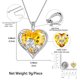 thumbnail image 2 of Juwaliy Collar de Madre E Hija de Plata Esterlina 925 Corazón Citrino Amarillo Piedra de Nacimiento Dije Joyería Noviembre Cumpleaños Navidad Mother's Day Regalo para Mujer, 2 of 7