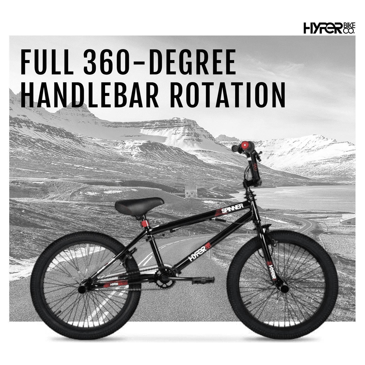 Hyper Bicycles Spinner 20" BMX Bike, Black photo 4
