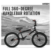 Hyper Bicycles 20 Boys Spinner BMX Bike, Children Ages 8-13, Black
