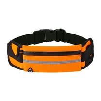 YIMWNYI Running Sports Waist Pack, Waterproof Shockproof Fitness Mobile Phone Bag for Outdoor Cycling, Morning Jogging with Water Bottle Storage, Reflective Design & Headphone Hole Included