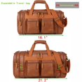 thumbnail image 2 of Bolsa de viaje de fin de semana Baosha HB-21 de piel vegana, color marrón, 2 of 8