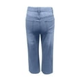 thumbnail image 6 of Outfmvch Jeans for Women Baggy Jeans Barrel Jeans Women Jean Capris for Women Jeans Mom Jeans High Waisted Baggy Straight Wide Leg Denim Pants Streetwear Straight Leg Pants Women Light Blue M, 6 of 7