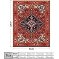 thumbnail image 4 of Bohemian Blanket Vintage Throw Blanket for Couch Bohemian style Enlarged Blanket,50”x40”Blue Oriental Medallion Sherpa Blanket Boho multiple sizes, 4 of 6