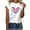 White, variant on Aayomet Y2k Tops Women's Plus Size T Shirts Oversized Tees Summer Half Sleeve Crew Neck Tunic Tops,White M