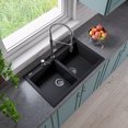 thumbnail image 5 of ALFI brand AB3420DI-BLA Black 34" Drop-In Double Bowl Granite Composite Kitchen Sink, 5 of 11