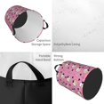 thumbnail image 3 of Large Laundry Basket with Handles - Cartoon Cute Cow Head Pink Kids Baby Dirty Clothes Laundry Hamper for Bedroom Aesthetic, 3 of 5
