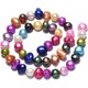 thumbnail image 1 of 2 hebras de perlas de colores, hebras ovaladas de perlas naturales de agua dulce para hacer joyas, collares y decorar bodas y fiestas., 1 of 6