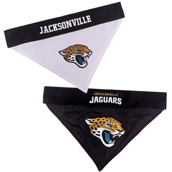 Pets First Nfl Jacksonville Jaguars Reversible Bandana Licensed, Reversible Pet Bandana - 2 Sided Bandana