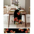 thumbnail image 3 of ERUNPONLY Luxury Tulip Floral Table Runner - 70 Inch Long Farmhouse Vintage Botanical Flowers Cotton and Linen Blended Dress Scarves Farmhouse Table Runner for Kitchen Dining, Coffee Table, 13"x70", 3 of 8