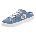 thumbnail image 2 of XDDLITP Women's Slip-On Canvas Sneakers - Fashionable, Comfortable Mules with Non-Slip Loafers Design for Casual Backless Wear,Blue 36(US-6), 2 of 5