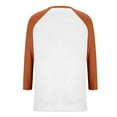 thumbnail image 5 of Hvyesh Women's V Neck 3/4 Sleeve Shirts Raglan Color Block Tunic Tees Baseball Style Loose Casual Tops, 5 of 7