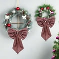 thumbnail image 4 of 2PCS Wreath Bow Front Door Hanger Large Plaid Check Bow Christmas Wreath Accessories Xmas Thanksgiving Fall Party Yard Doorway Indoor Outdoor Wall Decoration, 4 of 7