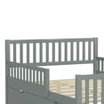 thumbnail image 5 of Luckynote Full Size Solid Wood Platform Bed, with Drawers and Guard, Gray, 5 of 10