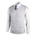 thumbnail image 1 of Mens Wool V Neck Knitted Sweater Vest Cardigan Color Block Casual Versatile Sleeveless Sweater Vest, 1 of 4