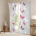 thumbnail image 3 of Feelyou Pink Dreamy Butterfly Black Out Curtains, Romantic Animal Print Curtains Pack of 2 (42x63 Each), Teen Kid Adult Bedroom Curtains, Blackout Curtains Bedroom Decor, 3 of 6