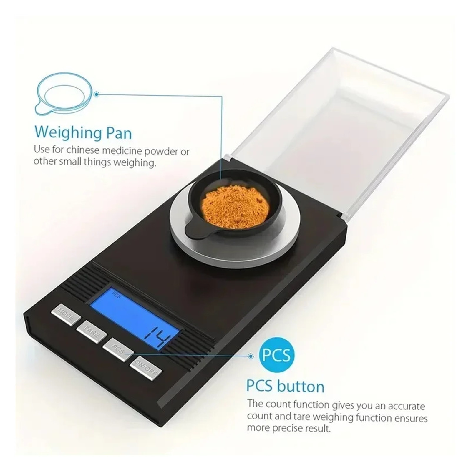 Electronic Digital Scale Portable Mini Balance Precision Pocket Gold Jewelry Carat Scales Milligram