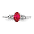 thumbnail image 5 of Solid 14k White Gold Ruby Diamond Engagement Ring Size 6.5 (.01 cttw.), 5 of 6