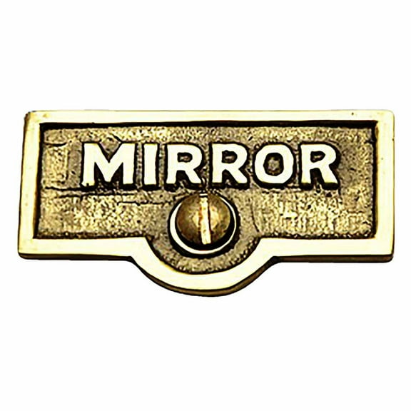 Switch Plate Tags MIRROR Name Signs Labels Lacquered Brass Traditional Engraved Wall Light Switch Cover Labels | Renovators Supply