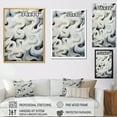 thumbnail image 4 of Designart "Black And White Waves In Monochrome Op Art I" Op Art Floater Framed Canvas Prints, 4 of 5